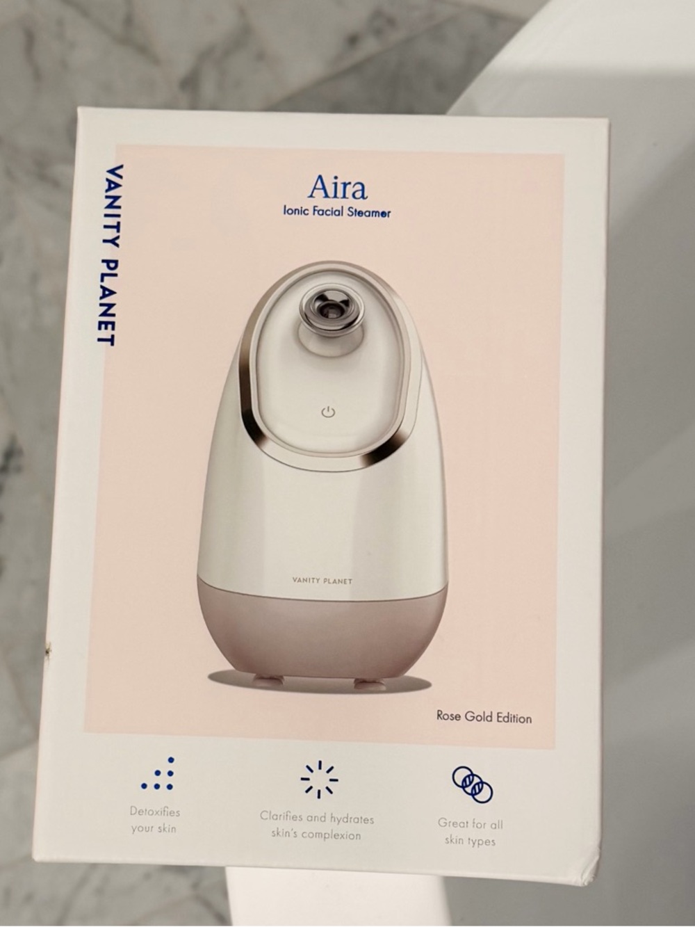 Vanity Planet Aira Ionic Facial Steamer - Rose Gold unopened NWT